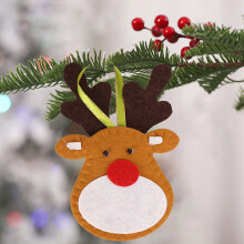 Christmas Tree Ornaments Beige Nonwoven 6-Piece