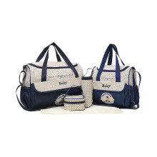 (Navy Blue 5pcs) 5-Pack Waterproof Baby Diaper Bags w/Bottle Pouch