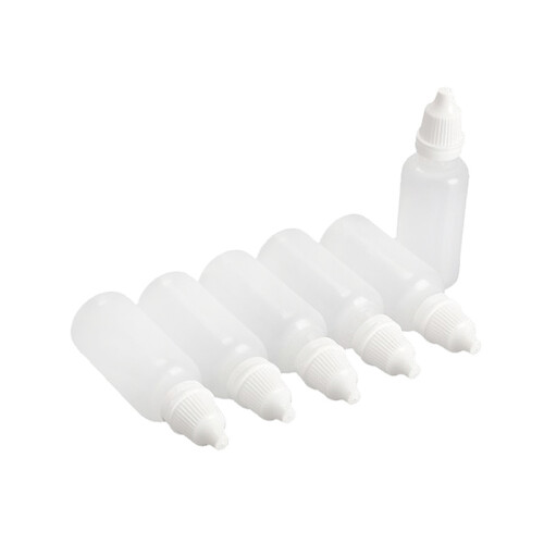 50 St Tomma Plastflaskor med KläMbara Droppflaskor (20 Ml) 1