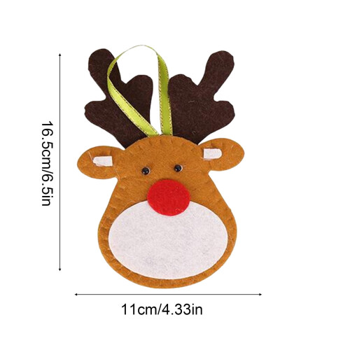Christmas Tree Ornaments Beige Nonwoven 6-Piece 1