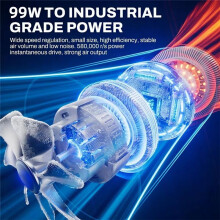 Turbo Fan C6 35000RPM Silnik Bezszczotkowy z Diodą LED i Wyświetlaczem Ładowania Wyjmowana Bateria Zamienna Dmuchawa