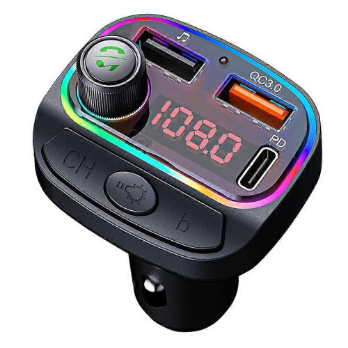 Αυτοκίνητο MP3 Bluetooth player εφέ φωτισμού περιβάλλοντος PD/QC3.0 Πομπός FM Bluet