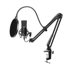 Kit Micreafón Taifeadta Podchraolta USB 192kHZ/24bit Stiúideo Comhdhlúthadáin Gairmiúla Craolacháin MIC le Micreafón Ce