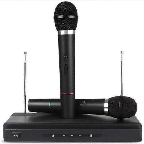 2x microfono wireless PRO Microfono FM per cantare DJ Karaoke Show Party Studio