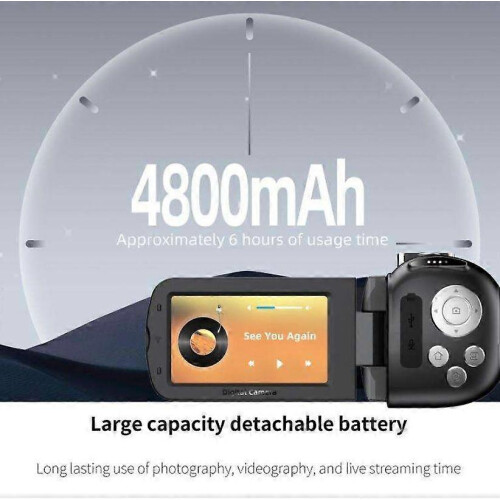 Ψηφιακή βιντεοκάμερα OHP D9 WiFi 3 ιντσών με οθόνη IPS Night Vision 4K Vlog κάμερα 2