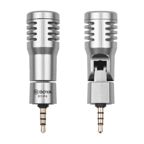 BOYA BY-P4 Mini Microphone with Windscreen 3.5mm TRRS for Smartphone Tablet Laptop Vlog Interview 2