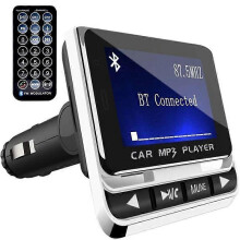 Car MP3 Bluetooth player T10 card, large screen 1.3", flexible hose, song name display, car Bluetooth hands-free F