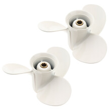 2pcs 9 1/4 x 10-J1 Aluminum Alloy 3 Blade Outboard Motor Propeller for 9.9-15