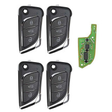 4Pcs Universal Remote Key Wire Remote Key XKLKS0EN XKLKSOEN for VVDI Key Tool LEI. KSS  Style 3 Buttons
