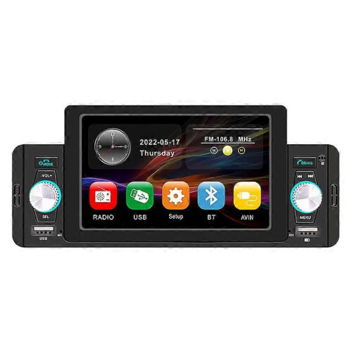 Στερεοφωνικός ήχος αυτοκινήτου 5" MP5 Multimedia Player Mirrorlink 60Wx4 find my car USB/AUX/ 1