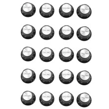 Guitar Knobs 10 Volumes and 10 Tones Silver Top Hat Bell