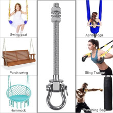 4 Pcs Wood & I- Hanger, Permanent Antirust Stainless Steel Heavy Duty Swing Hooks, Yoga Hammock Chair Sandbag