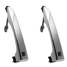 2X 82651D3710 Chrome Exterior Front Left Door Key Handle Fit for Tucson 2016 2017 2018 2019