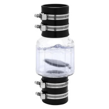 Clapet Anti-Retour de Pompe de 2 Pouces,Silencieux et Transparent, avec Colliers de Serrage en Acier Inoxydable.Convient pour un Espacement de