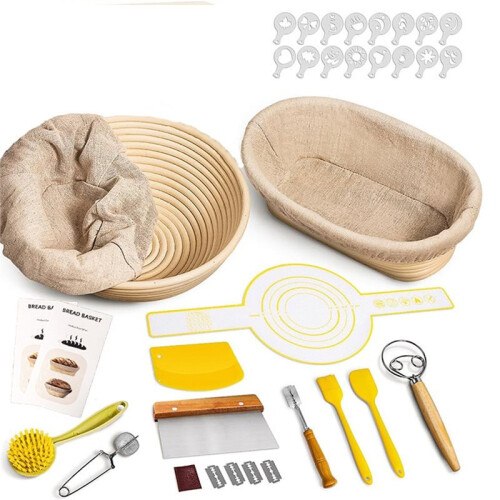 Sourdough  Kit, Banneton Bread Proofing Baskets Set, Sourdough Bread Baking Supplies Making Tools