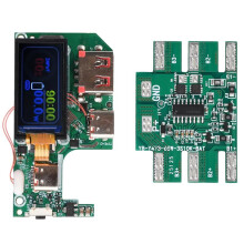 PD QC Fast Charging Power Bank Mainboard 0.96" Screen 2S 45W/3S 65W Li-Ion Battery Protection DIY Power Supply Module B