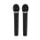 2x microfono wireless PRO Microfono FM per cantare DJ Karaoke Show Party Studio 2