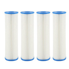 Ice Bath Water Filter 10" X 2.5" (4 Pack) Cold Plunge Filter Pleated Sediment Filtrage for Ice Bath Tub Tub Water