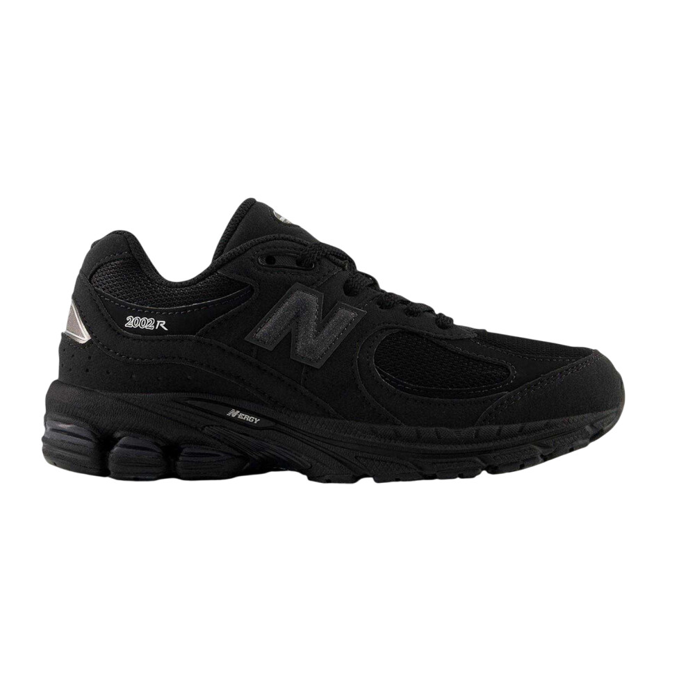 New Balance (5 Uk, Triple Black) Childrens/Kids 2002 Suede Trainers