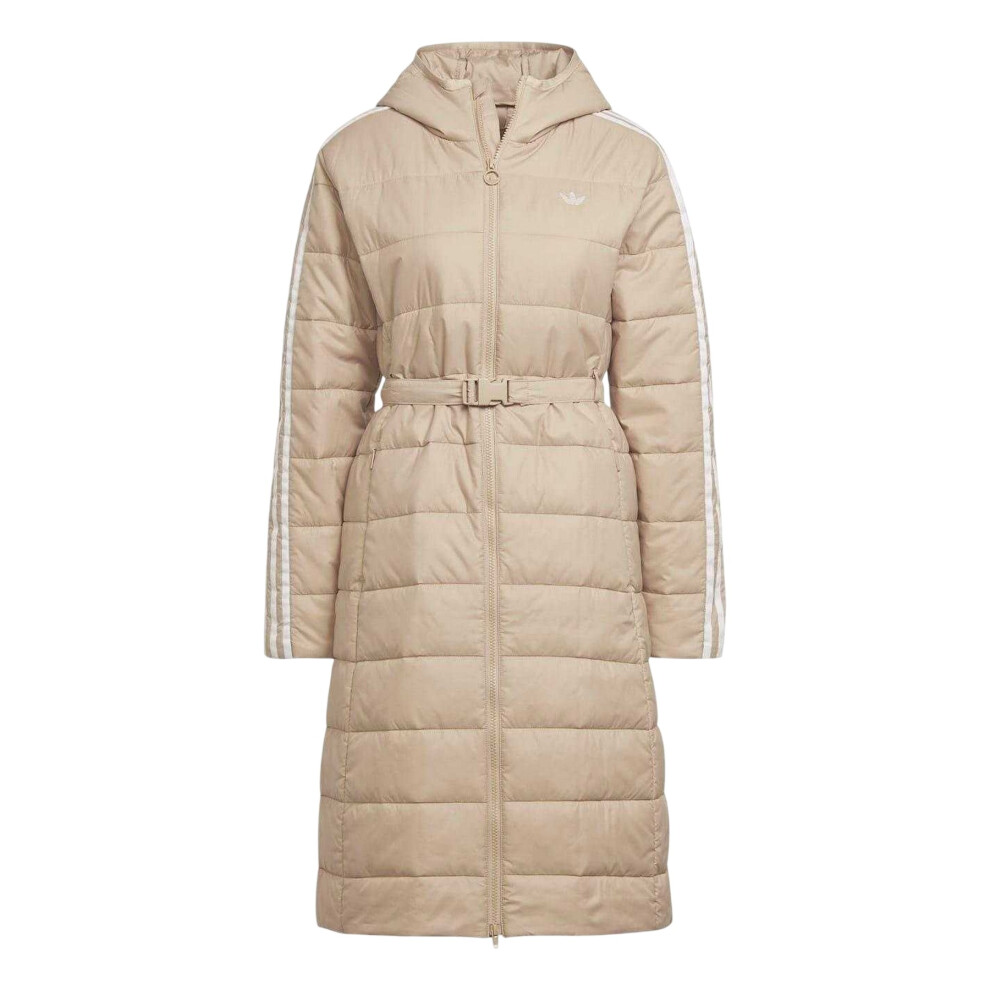 Adidas (Xxxxs, Beige) Womens/Ladies Originals Heavyweight Hooded Slim Puffer Jacket