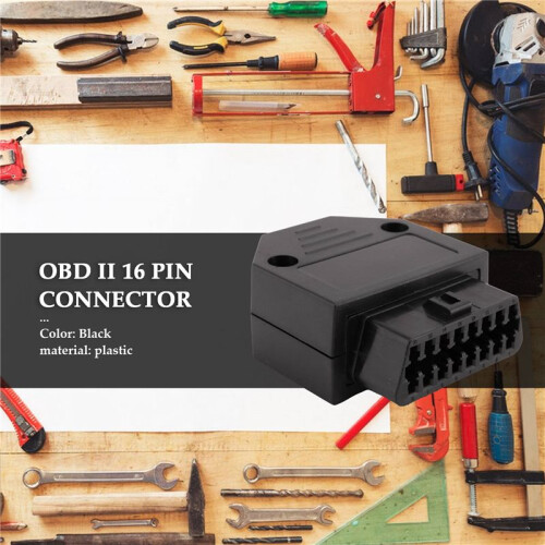 OBD2 OBD II 16 pin connector socket Diagnostic Tool Adapter OBD connector + Enclosures + Terminal + screws 2