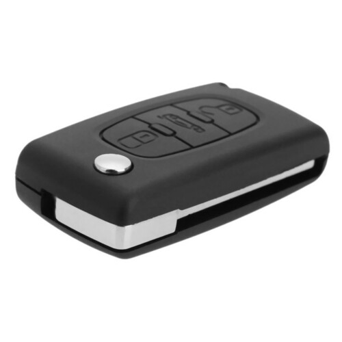 2X Flip Folding Remote Car Keyless Key Case Shell for  407 307 308 607 3 Buttons 1