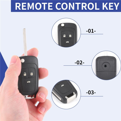 Foldable remote key shell 3 bouton for  Zafira  Astra Insignia 2