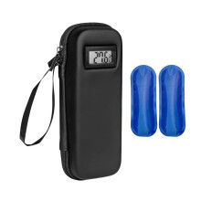 Insulin Cooler Travel Case with Temperature Display, Diabetes Travel Case with 2 Reusable Ice Packs for Diabetes Care