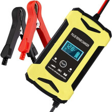 12V 6A Car Auto Battery Charger 220V Truck Motorcycle Car Charger Pulse Repair Wet Dry Lead Acid Gel Charger EU