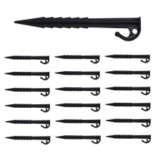 100PCS Plastic Inflatable Stakes 14.5cm Yard Stakes Heavy Duty Anchor for Garden Outdoor Inflatable Decorations Black