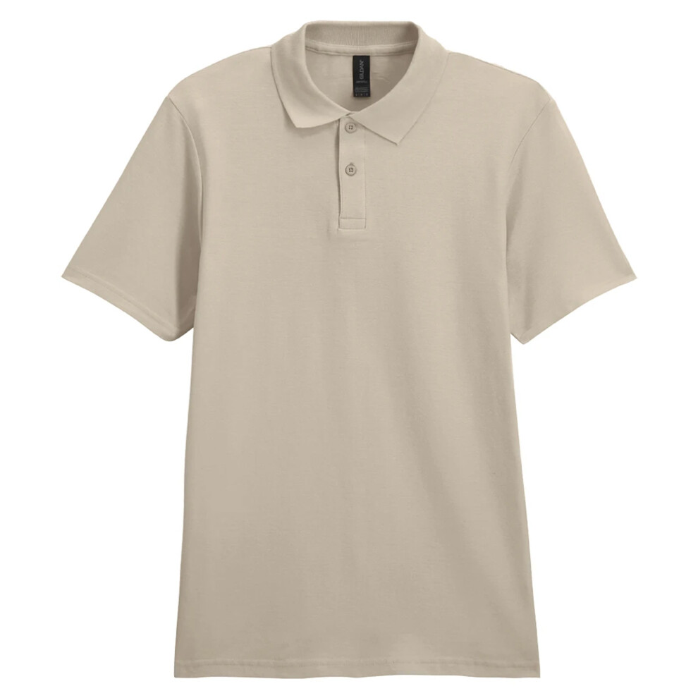 Gildan (Xl, Sand) Mens Softstyle Double Pique Polo Shirt