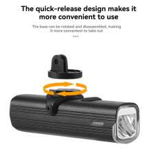 USB Rechargeable Bike Light 1200 Lumen Quick Release Bicycle Light Brightness Waterproof Bike Headlight for Night Riding