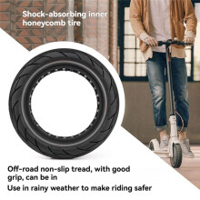 10x2.5 Scooter Tire Electric Scooter Replacement Tire for  MAX G30 Honeycomb Tires for Electric Scooter Black