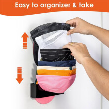 2 Pack Acrylic Hat Rack for Wall ,Wall Mounted Hat Organizer for Closet, Door, Garage, Bedroom Black