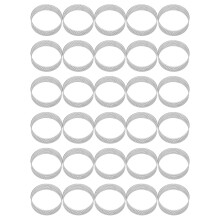 30Pcs 6cm Circular Tart Ring Dessert Stainless Steel Perforation Fruit Pie Quiche Cake Mousse Mold Kitchen Baking Mould