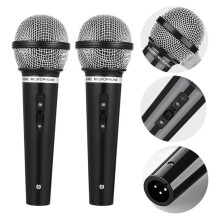 2PCS Microphone Prop, Plastic Pretend Microphone for Music Birthday Costume