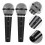 2PCS Microphone Prop, Plastic Pretend  Microphone for Music Birthday Costume 1