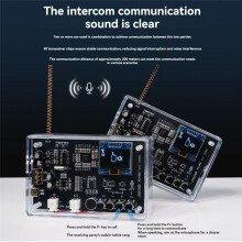 2set Walkie-Talkie FM Radio DIY Electronic Kit 409.85MHz Adjustable Frequency 87-108MHz OLED Display DIY Soldering Kit