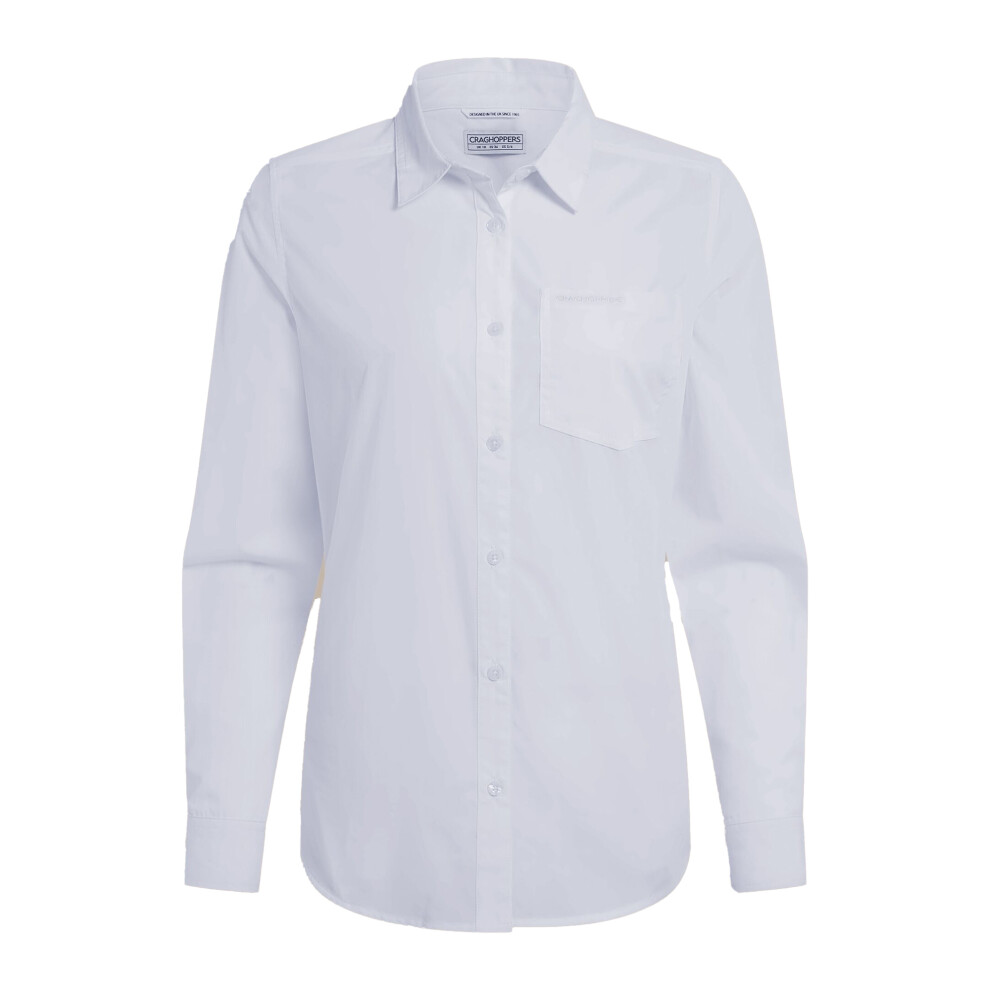 Craghoppers (16 Uk, White) Womens/Ladies Kiwi Iii Long-Sleeved Shirt