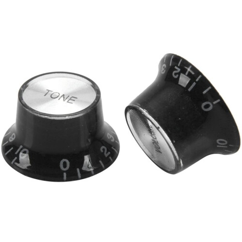 Guitar Knobs 10 Volumes and 10 Tones Silver Top Hat Bell 1