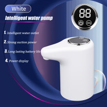 (White) Elektrische waterpomp, Smart Home-flessenwater Automatische waterdispenser, USB-opladen, Automatisch slim mineraalwater