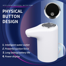 (White-Without LCD) Distributeur d'eau en bouteille 1 pièce, adapté aux bouteilles d'eau de 2 à 11,36 à 15,14 à 18,93 L, affichage de
