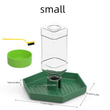 (Small) 3-teiliges Reptilien-Schwerkraft-Automatik-Wasserspender-Set, kontinuierliche Wasserversorgung, Anti-Verdunstung,