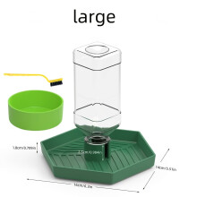(Large) 3-teiliges Reptilien-Schwerkraft-Automatik-Wasserspender-Set, kontinuierliche Wasserversorgung, Anti-Verdunstung,