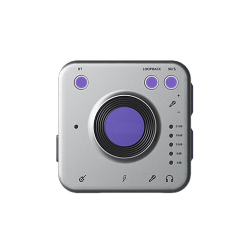 Live Dock Audio Interface for Live Streaming While Charging for Guitar Recording Music with Instrument Gain Control