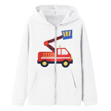 Fire Truck Hooded Zip-Up Jacket for Kids – Warm Outerwear
