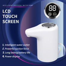 (White-With LCD display) Distributeur d'eau en bouteille 1 pièce, adapté aux bouteilles d'eau de 2 à 11,36 à 15,14 à 18,93 L, affichage de