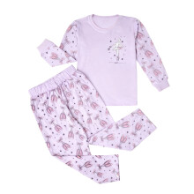 Girls Two-Piece Home Outfit Set with Long Sleeve Top and