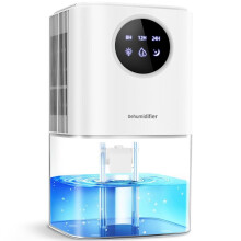 1700ML Luftavfuktare, Tyst Avfuktare för Hemmet med 7-Färgad LED-Timer och Automatisk Avstängning för Sovrum/Badrum EU-Kontakt