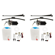 4X Conjunto de Motor de Limpador de Pára-Brisa Elétrico Universal UTV com Frasco de Spray para Ranger RZR 900